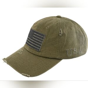 Distressed Flag Patch Hat